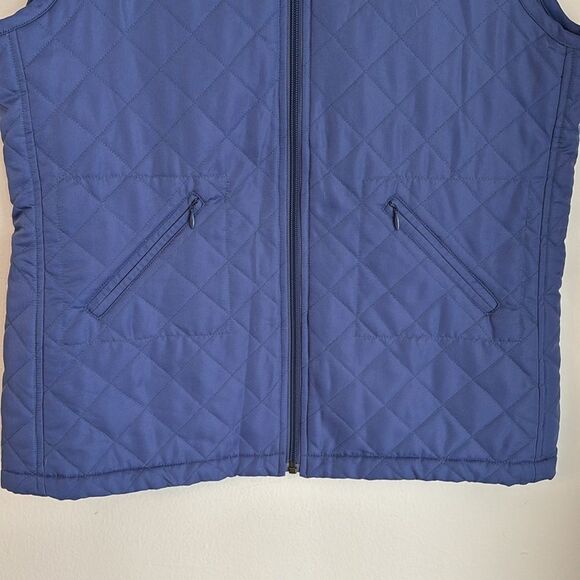 Lilly Pulitzer Women vintage lightweight quilted blue vest size Large EUC - Picture 3 of 8